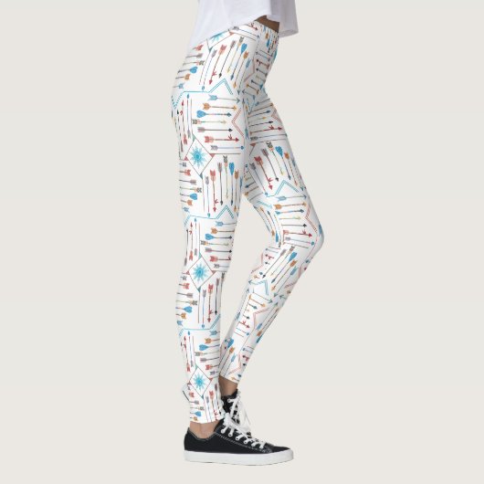 Leggings Flèches Boho et Sun V11 White ID748 (Droite)