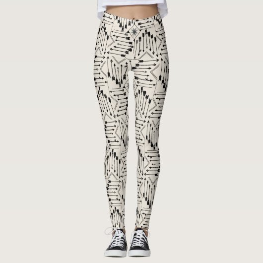 Leggings Flèches Boho et Sun V12 ID748 (Devant)