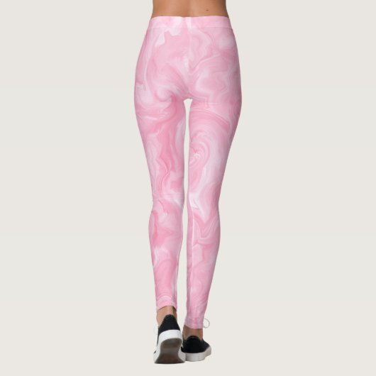Leggings Flèches d'aquarelle rose (Dos)