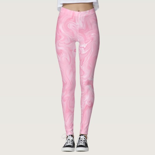 Leggings Flèches d'aquarelle rose (Devant)