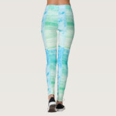 Leggings Flèches d'art bleu et vert (Dos)