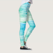 Leggings Flèches d'art bleu et vert (Droite)