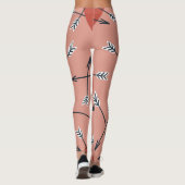Leggings Flèches de coeur faites main. (Dos)