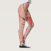 Leggings Flèches de coeur faites main. (Droite)
