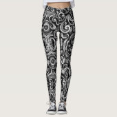 Leggings Flèches d'énergie en argent (Devant)