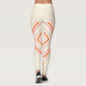 Leggings Flèches en rose, orange et crème (Dos)