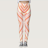 Leggings Flèches en rose, orange et crème (Devant)