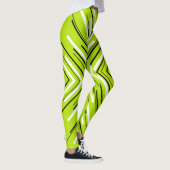 Leggings Flèches en vert citron, noir et blanc (Droite)