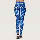 Leggings Flèches et lignes bleues Motif géométrique (Dos)