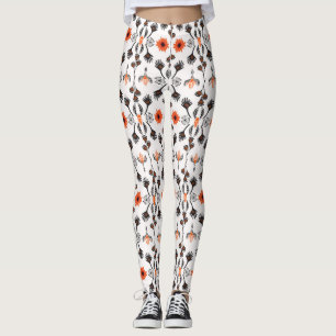 Leggings Fleur à rayures bohème : vintage à main.
