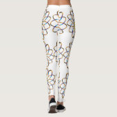 Leggings Fleur abstraite de blu (Dos)