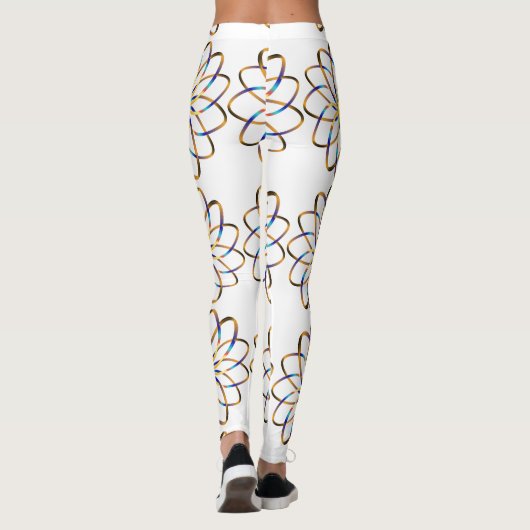 Leggings Fleur abstraite de blu (Dos)