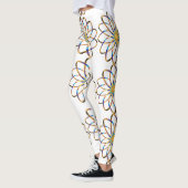 Leggings Fleur abstraite de blu (Gauche)
