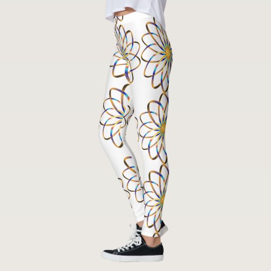 Leggings Fleur abstraite de blu (Gauche)