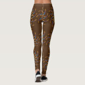 Leggings Fleur abstraite de blu (Dos)