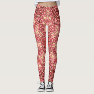 Leggings Fleur Abstraite Ethnique, Mandalas Sans Seamless.