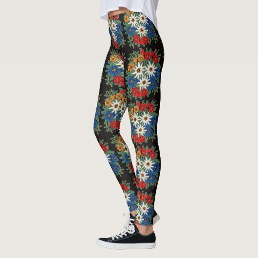 Leggings Fleur alpine suisse d'edelweiss (Gauche)