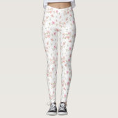 Leggings Fleur Aquarelle rose doux (Devant)