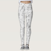 Leggings Fleur argentée (Devant)