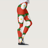 Leggings Fleur blanche Fleur rouge Joyeux Noël (Droite)