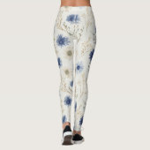 Leggings Fleur Bleu Blanc  (Dos)