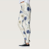 Leggings Fleur Bleu Blanc  (Gauche)