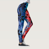 Leggings Fleur Bleu Rouge (Droite)