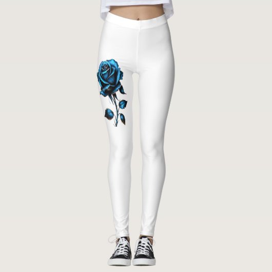 Leggings fleur bleue (Devant)