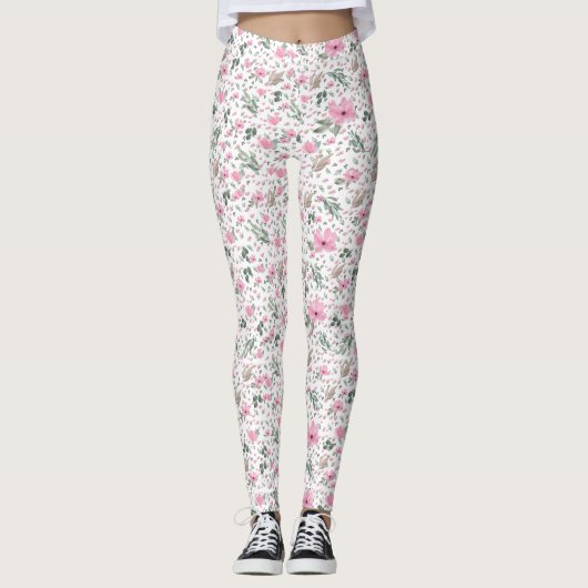 Leggings Fleur botanique vintage (Devant)
