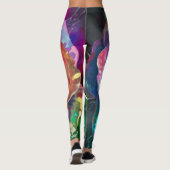 Leggings Fleur céleste : Rose Alien (Dos)
