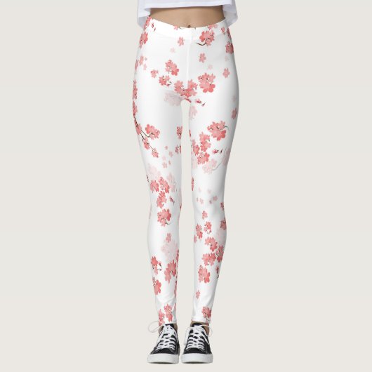 Leggings Fleur cerise 2 (Devant)