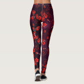 Leggings Fleur cerise 3 (Dos)