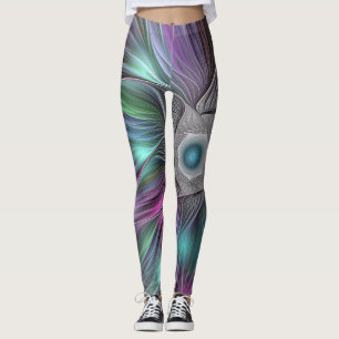 Leggings Fleur colorée Puissance Abstraite Art Fractal mode