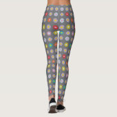 Leggings Fleur colorée rétro (Dos)