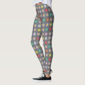 Leggings Fleur colorée rétro (Gauche)