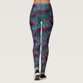 Leggings Fleur d'Amaryllis sarcelle Amaryllis maternité (Dos)