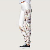 Leggings Fleur d'anémone peinte à l'aquarelle (Gauche)