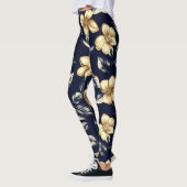 Leggings Fleur de bleu or Nature Pattern (Gauche)