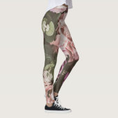 Leggings Fleur de bouquet, filtre vintage, beau fond (Droite)