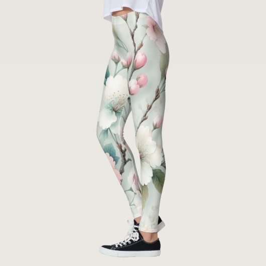 Leggings Fleur de cerise (Gauche)