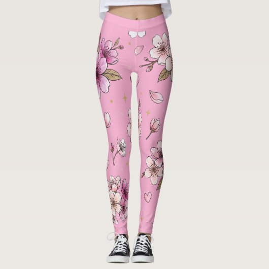 Leggings Fleur de cerisier (Devant)