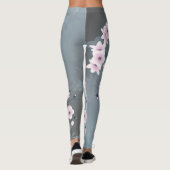 Leggings  Fleur de cerisier bleu rose pâle (Dos)