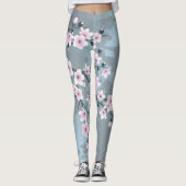 Leggings  Fleur de cerisier bleu rose pâle (Devant)