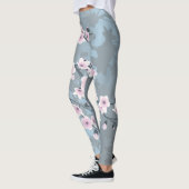 Leggings  Fleur de cerisier bleu rose pâle (Gauche)