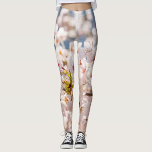 Leggings Fleur de cerisier Japon rose floral assez unique