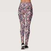 Leggings Fleur de cerisier rose et bleu (Dos)