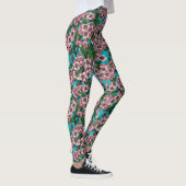 Leggings Fleur de cerisier sur bleu (Droite)