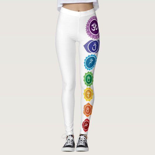 Leggings Fleur de Chakra des guêtres de la vie (Devant)