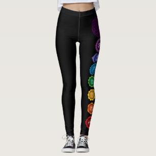 Leggings Fleur de Chakra des guêtres de reiki de yoga de l