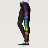 Leggings Fleur de Chakra des guêtres de reiki de yoga de la (Gauche)